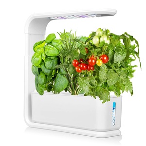 Sistem De Crestere Hidroponica Roseflower, Gradina Inteligenta Cu Lampa Led Reglabila Pe Inaltime, Recipient Cu Apa, Statie De Crestere A Plantelor, Gradina De Plante Aromatice De Interior, Sera De Interior - Alb