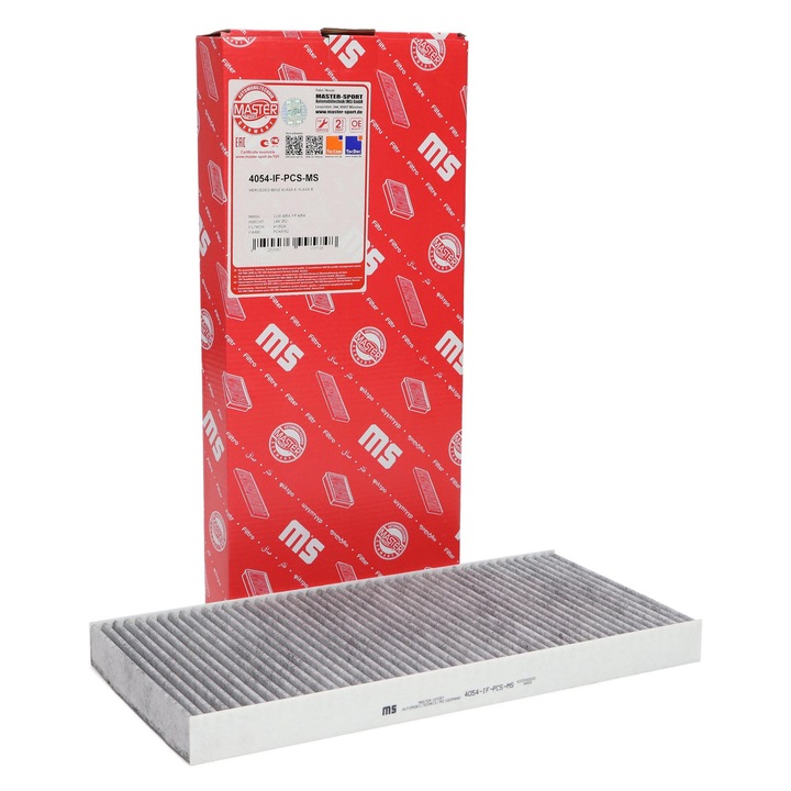 Kabinlégszűrő Master-Sport, Mercedes A-osztály (W169) és B-osztály Sports Tourer (W245), aktív, 394x185x32mm, 0,45kg