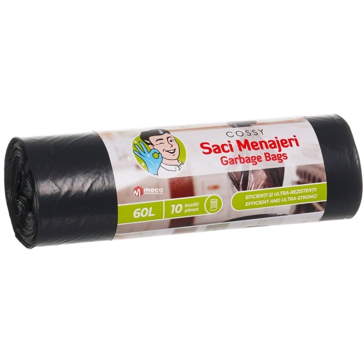 Saci menajeri Cossy ultrarezistenti 60 litri 10 bucati