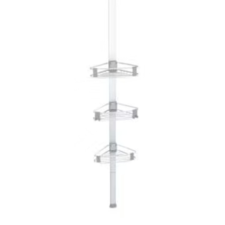 Raft pentru baie argintiu/gri din metal 36 cm Purio Wenko