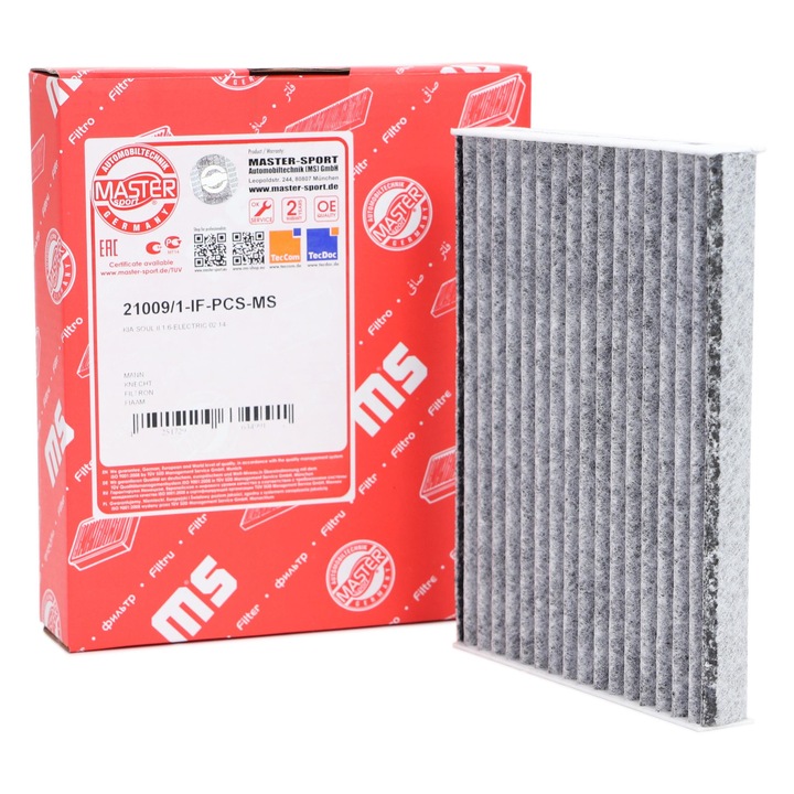 Filtru cabină Master-Sport, KIA SOUL II (PS), 165x210x25mm, aktív szén