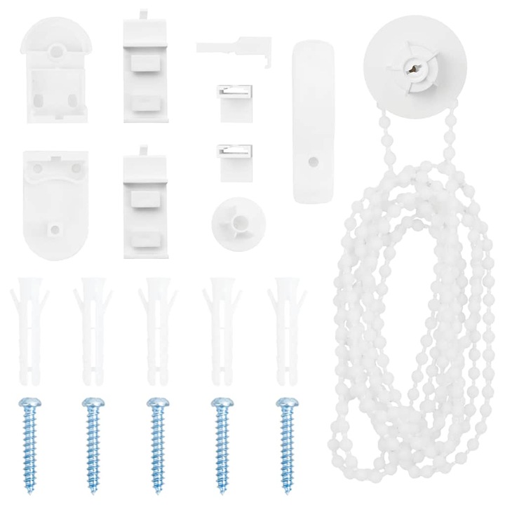 Accesorii jaluzele rulante Gossi, 20 piese, PVC, alb, 25 mm