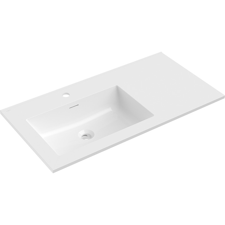 Lavoar incastrat in blat stanga Mexen Otis 91 x 46, 5 cm, alb lucios - 25189000L