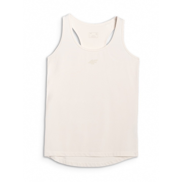 Maiou Antrenament Femei, 4F, Slim Fit, Multi Active, Recycled, Crem, Crem