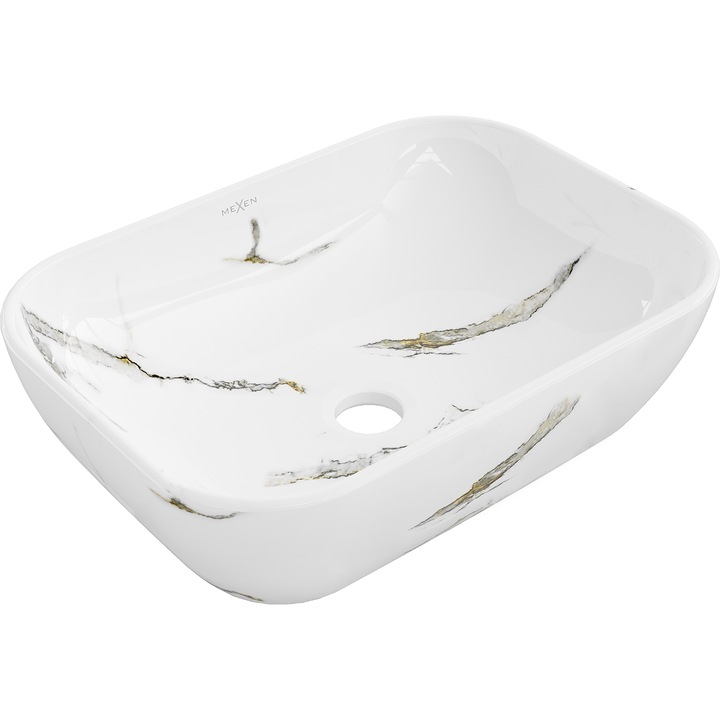 Mexen Rita lavoar de blat 45 x 32 cm, piatra alba - 21084581