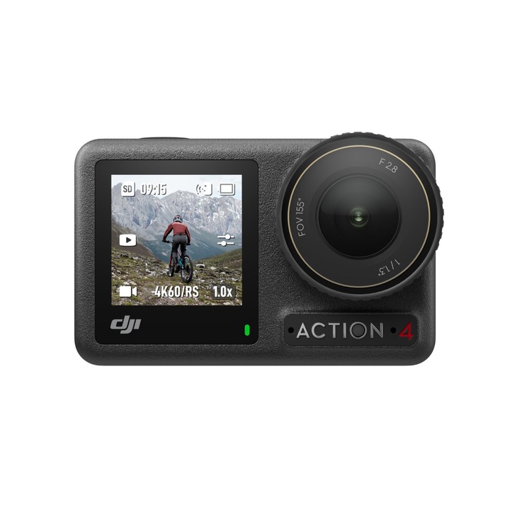 Akciókamera, DJI, Osmo Action 4 Standard Combo, 4K/120fps, 1/1,3 hüvelykes érzékelő, víz alatti