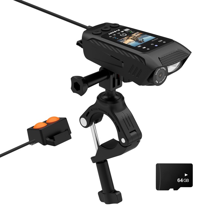 Спортна видеокамера, Svbony Svgo C1, 4K 30fps, 20MP, wifi, комплект с 64G карта