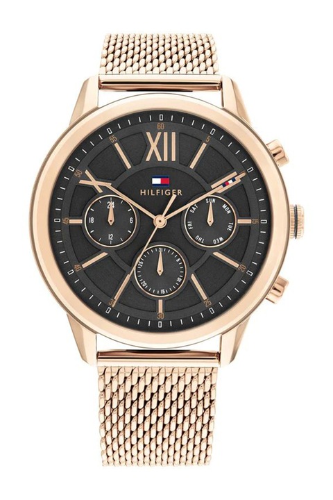 Tommy Hilfiger, Rozsdamentes acél analóg karóra, Aranyszín