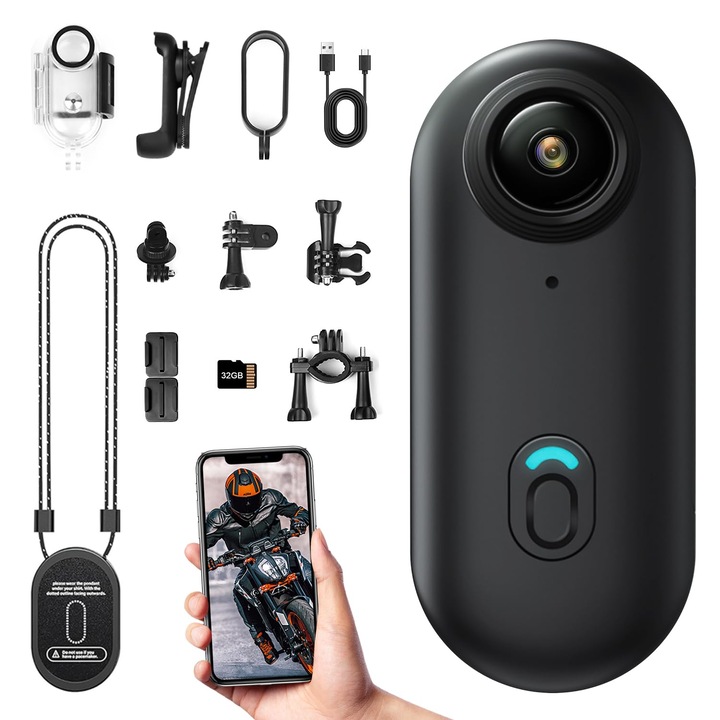 Екшън камера Yadayuki, Full HD, Wifi, 32GB, 360°