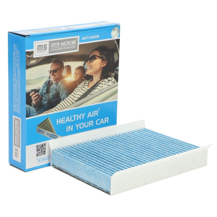 Master-Sport utastérszűrő, FIAT 500L, 500X, JEEP COMPASS, RENEGADE SUV, 220x159x30mm, bambusz és ezüst rétegekkel