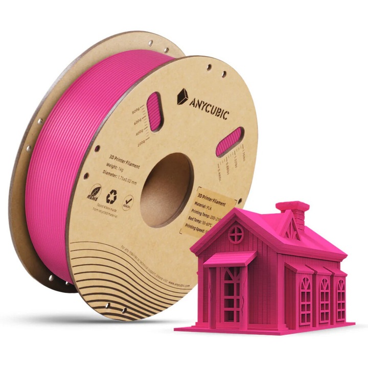 Филамент, Anycubic PLA, 1 кг, Magenta, за 3D принтер
