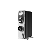 Calorifer cu ulei HEINNER HOH-MVT13WH-BK, 13 elementi, Ventilator turbo, 1000W/1300W/2500W,Termostat adjustabil, Protectie supraincalzire, Protectie in caz de rasturnare, Roti, Spatiu depozitare cablu, Alb cu negru