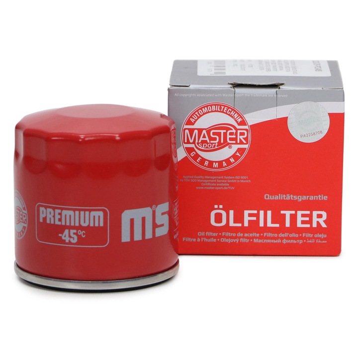 Olajszűrő Master-Sport, M18x1.5, 79mm, 76mm, Chevrolet, Daewoo, FSO, Lada, Lotus, Opel, Pontiac, Rover, Saab típusokhoz