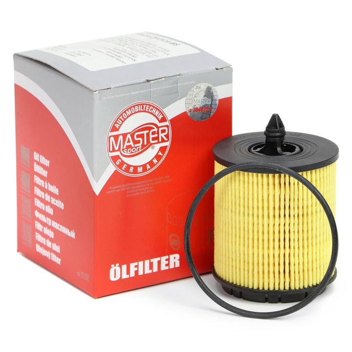 Olajszűrő Master-Sport, Alfa Romeo, Cadillac, Chevrolet, Fiat, Opel, Saab 9-3, Saturn modellekkel kompatibilis, méretei 89x35x61mm, tömítéskészlettel.