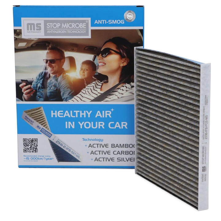 Filtru de cabina Master-Sport, pentru Hyundai Accent IV, Genesis, Tucson, Veloster, I40 I, KIA, activ carbon, 224x201x17mm