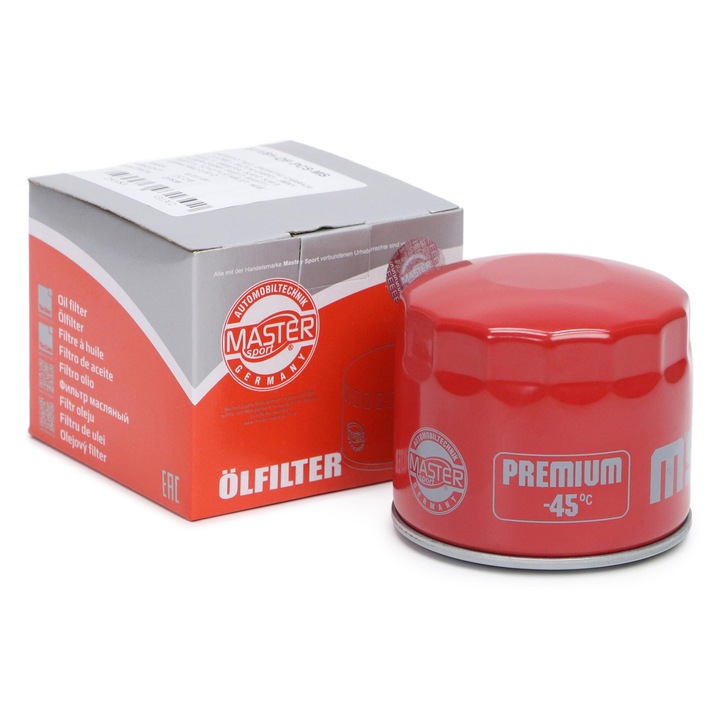 Olajszűrő Master-Sport, 3/4-16 UNF, visszacsapó szeleppel, 82mm, készlet