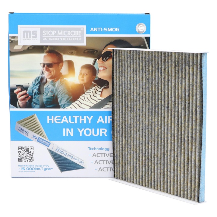 Master-Sport utastérszűrő, Hyundai Nexo, Sonata VII, Kia Carnival, antibakteriális, 225x254x28mm