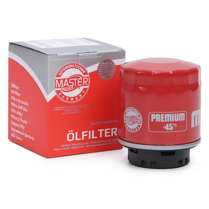 Olajszűrő Master-Sport, kompatibilis Audi A1, A3; SEAT Ibiza IV, Leon; SKODA Fabia; VW Golf, Passat, 79x76mm