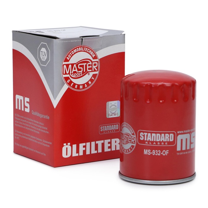Olajszűrő Master-Sport, kompatibilis Renault Clio I, Espace II, Express, Rapid, 119mm x 86mm, két visszacsapó szeleppel