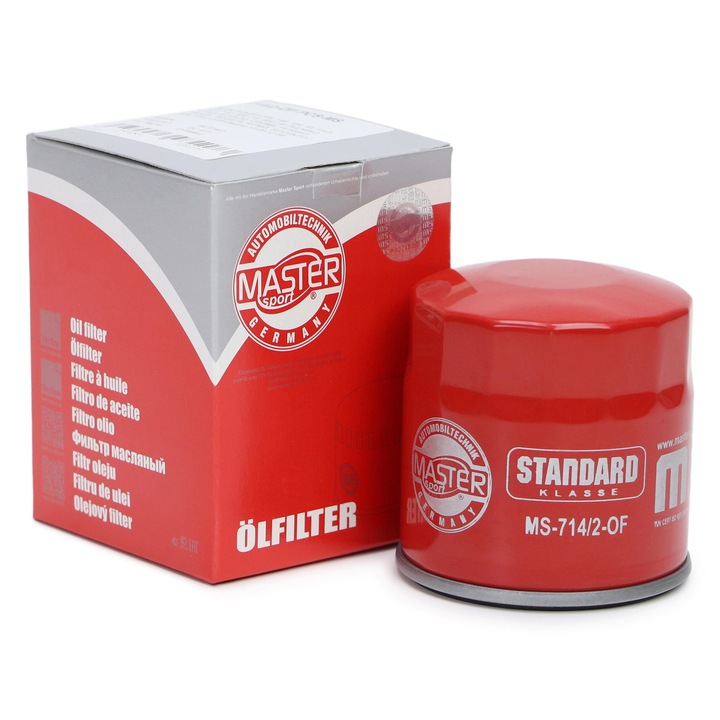 Olajszűrő Master-Sport, 3/4-16 UNF, 79x76mm, két visszacsapó szeleppel