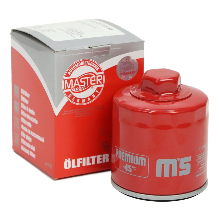 Olajszűrő Master-Sport, 3/4-16 UNF, visszacsapó szeleppel, 76mm, 92mm