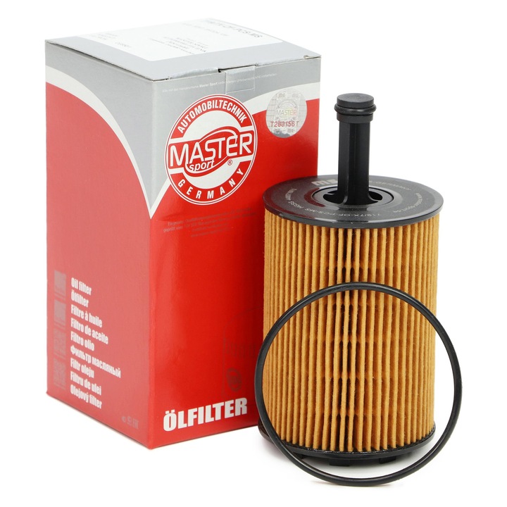 Filtru ulei Master-Sport, compatibil cu Audi, Chrysler, Dodge, Ford, Jeep, Mitsubishi, Seat, Skoda, VW, dimensiuni 141x33x71mm