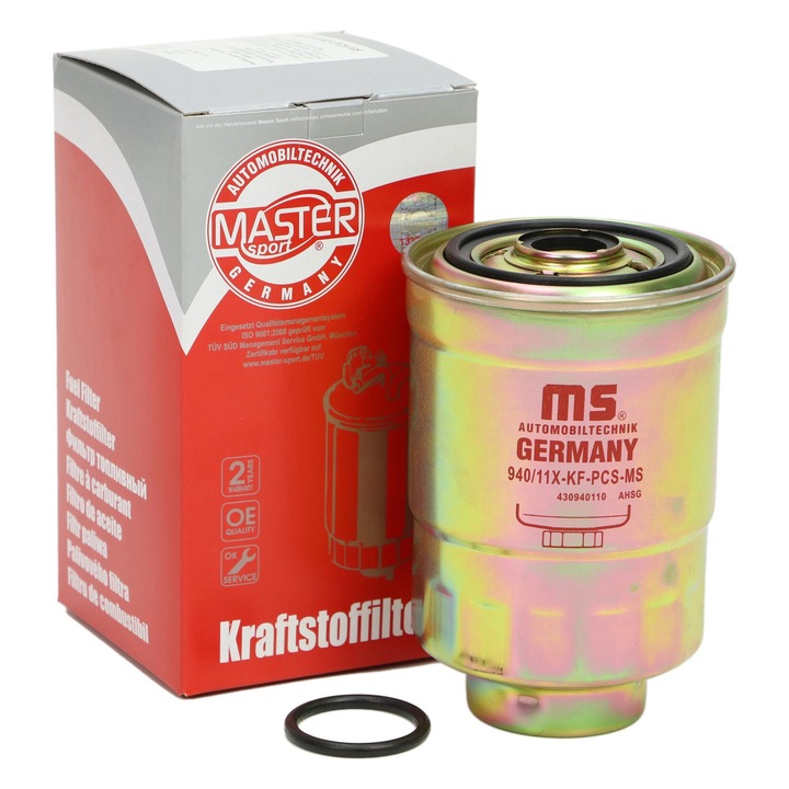 Üzemanyagszűrő Master-Sport, kompatibilis Asia Motors, Daihatsu, Hyundai, Kia, Mazda, Mitsubishi, Opel, Suzuki, méretek 140x91mm, M36x1.5, M20x1.5