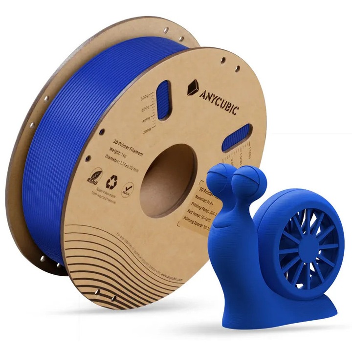 Filament, Anycubic PLA+, 1kg, Kék, 3D nyomtatóhoz