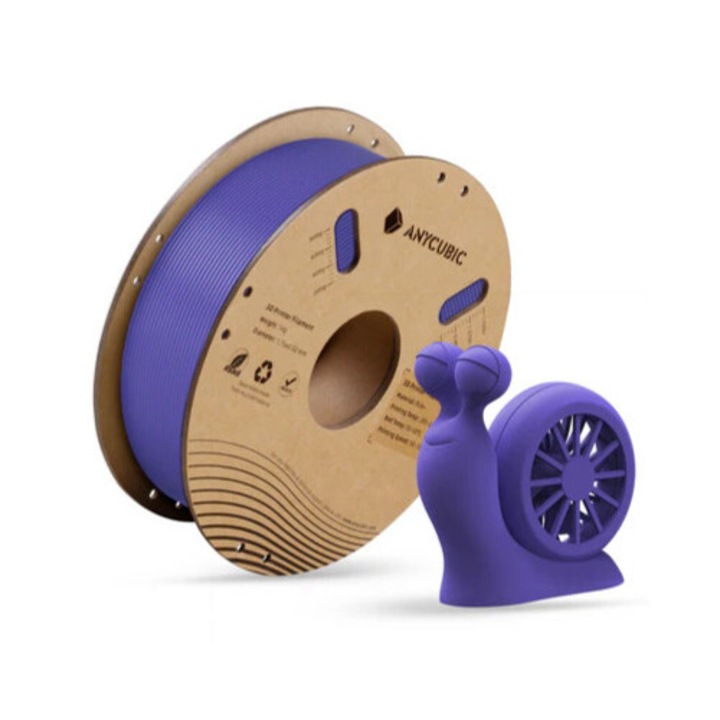 Filament, Anycubic PLA+, 1kg, Ibolya, 3D nyomtatóhoz