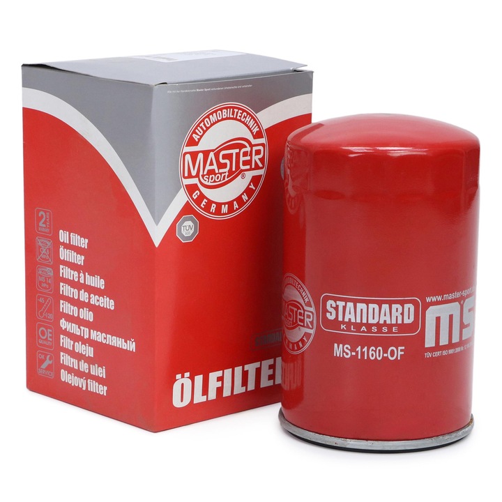 Olajszűrő Master-Sport, M30x2, 178x108mm, kompatibilis különböző MAN, GULERYUZ, NEOPLAN, OPTARE, SOLARIS, VAN HOOL modellekkel,