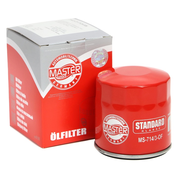 Olajszűrő Master-Sport, 3/4-16 UNF, visszacsapó szeleppel, 79x76mm