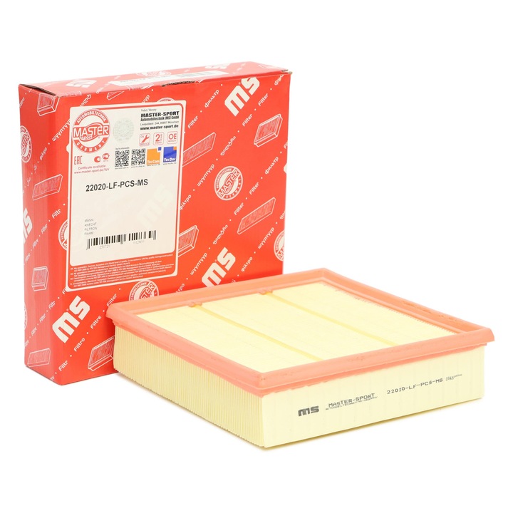 Master-Sport levegőszűrő, Mercedes Q30, QX30, Infiniti Citan, CLA, A, B, GLA típusokhoz, mérete 220x236x58mm