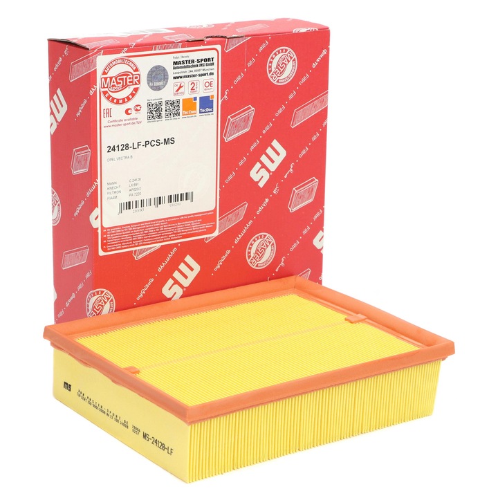 Master-Sport légszűrő, Opel Vectra B (J96), 242x188x58mm, 0.32kg