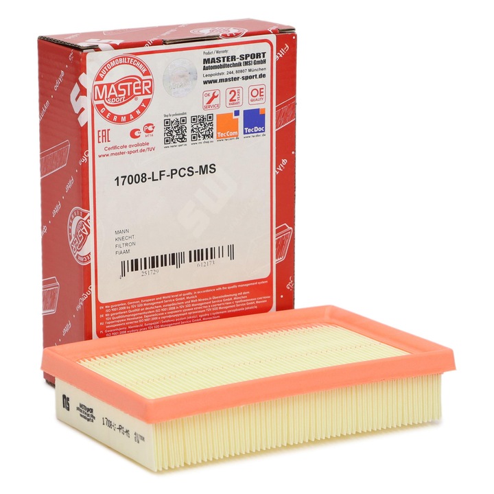 Master-Sport Germany légszűrő, autóalkatrész készlethez, többszínű, 179x117x38mm
