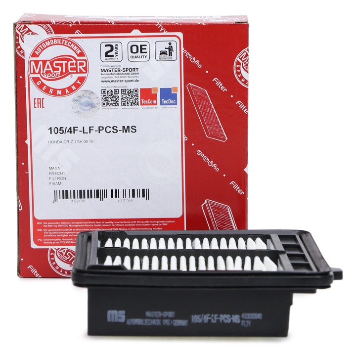 Master-Sport Germany légszűrő, HONDA CR-Z (ZF) típushoz, 170x154x44mm, 0,18kg