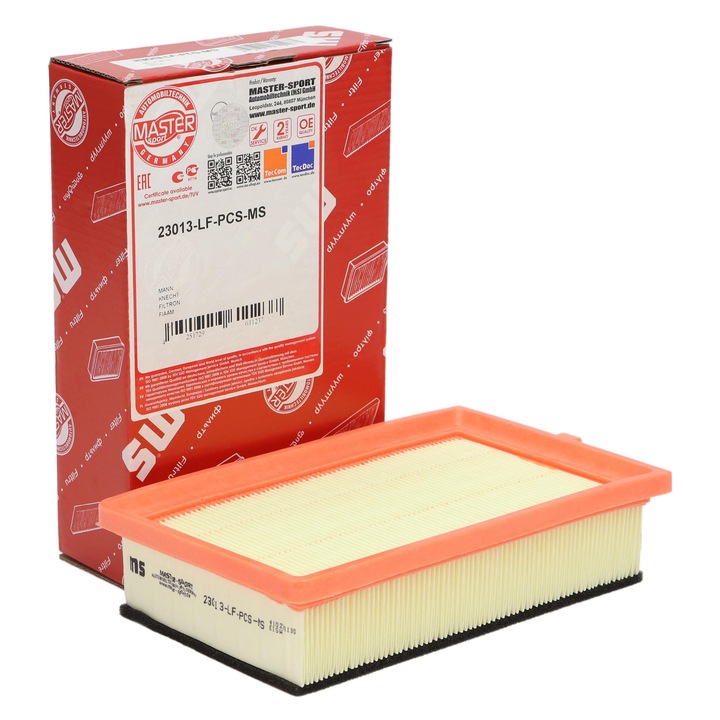 Master-Sport Germany légszűrő, FIAT 500L-hez, 225x144x55mm, 0.22kg