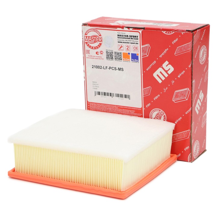 Master-Sport Germany légszűrő, FIAT 500X (334_), JEEP COMPASS (MP, M6, MV, M7), RENEGADE, 208x188x68mm