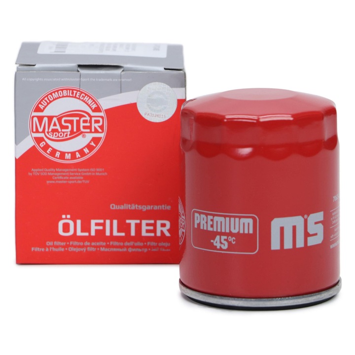 Olajszűrő Master-Sport Germany, kompatibilis Citroen Jumper, Fiat Ducato, Opel Vivaro, Peugeot Boxer, Toyota, M20x1.5, 95mm