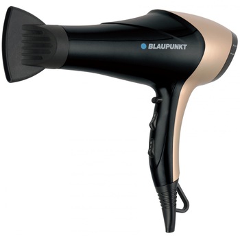 Uscator de par Blaupunkt HDA601GD, 2200W, controlul temperaturii pe trei niveluri, ionizare, dispersor, Negru/Bej Uscator de par Blaupunkt HDA601GD, 2200W, controlul temperaturii pe trei niveluri, ionizare, dispersor, Negru/Bej