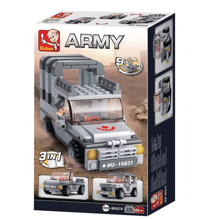 Конструктор Sluban Армия 9 в 1 B0537A, Многоцветен, 110 части