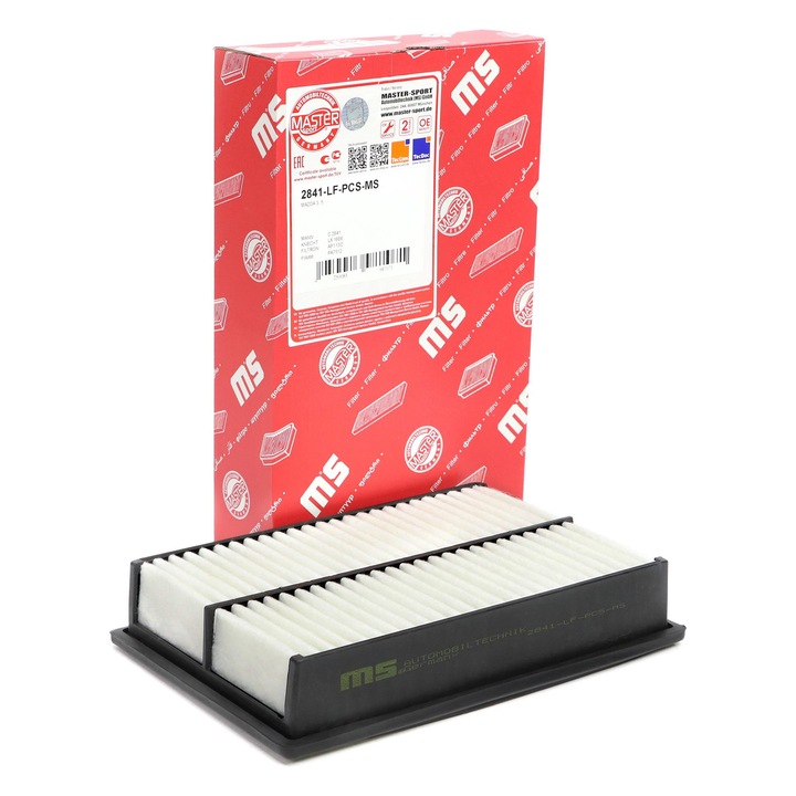 Master-Sport levegőszűrő, MAZDA 3 (BK, BL), 3 sedan (BK, BL), 5 (CR, CW) modellekhez, 276x187x53mm