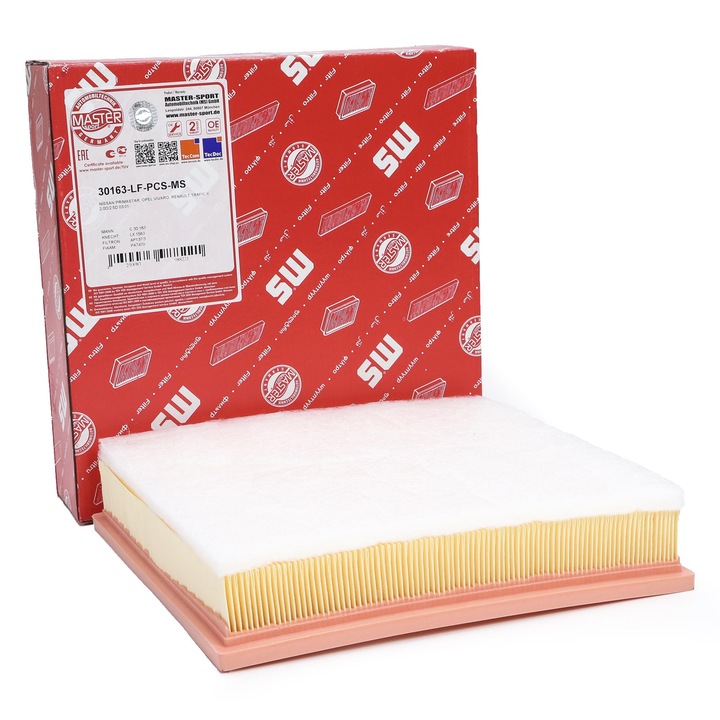 Master-Sport légszűrő, Nissan Primastar, Opel Vivaro A, Renault Trafic II, 296x282x58mm, 0,51kg