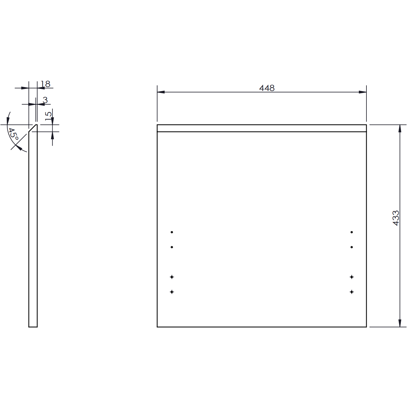 Mexen Orio dulap pentru baie 45 cm cu lavoar Vela, 1 sertar, alb