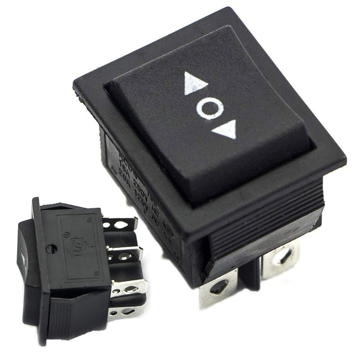 Comutator basculant Elektroweb ON-OFF-ON 15A, 250V, 31x25x35mm