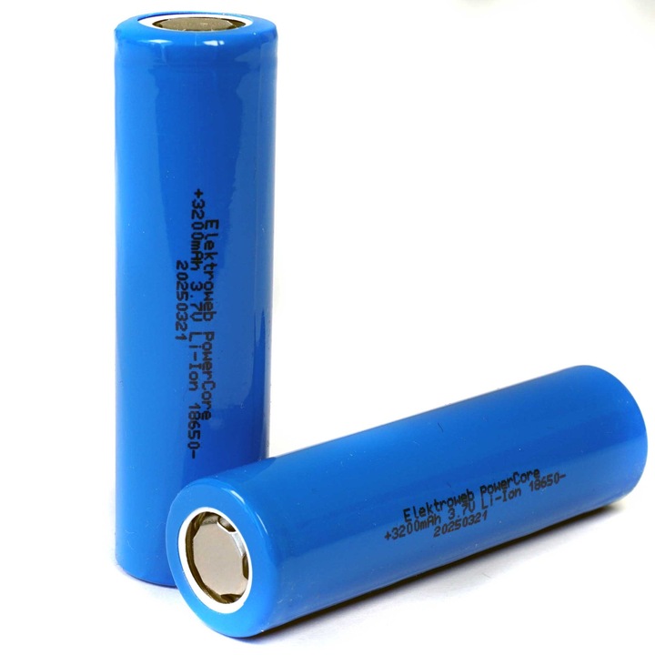Celulă 18650 Li-Ion Elektroweb PowerCore 3200mAh 10A, O18.4mm x 65mm