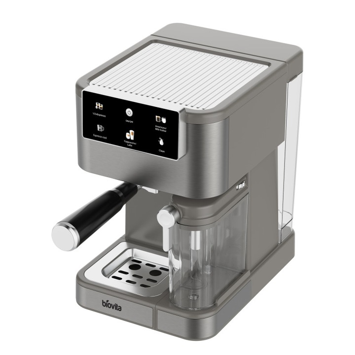 Espressor cu Spumare Automata, Biovita NEO-PLUS, 1350W, 20 Bari, 1.5L, Ecran Tactil, Programe Prestabilite