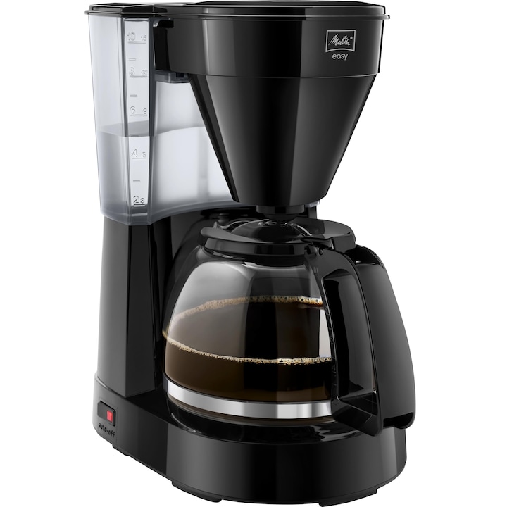 Espressor Melitta Easy, carafă de sticlă, sistem anti-picurare, negru, 10 cești