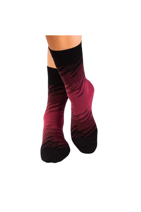 Sosete cu 98% Bumbac Tuse Artistice Visiniu, Visiniu