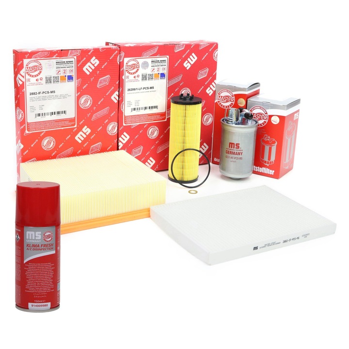 Master-Sport szűrőkészlet, levegőszűrés, üzemanyagszűrés, olajszűrés, szellőztetés szűrése, 150 ml
