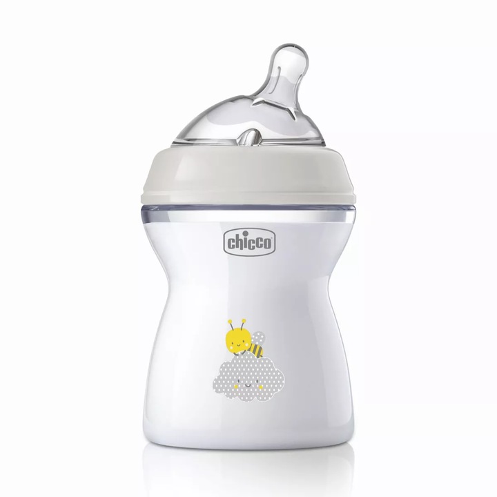 Шише Chicco Natural Feeling PP със силиконов биберон, 250 мл, Унисекс, 2 месеца+, 0% BPA